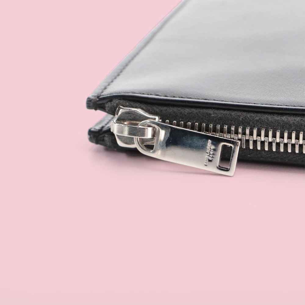 Saint Laurent Leather Medium Zip Pouch - Picture 7 of 11